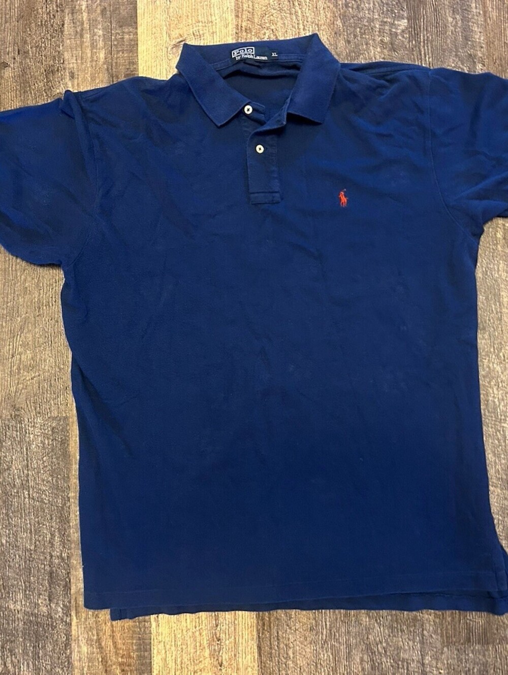 Polo Ralph Lauren Mens XL Classic Fit Blue Polo Shirt Red Pony Blue Label